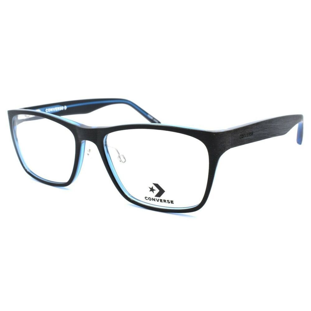 NWT Converse A223-BLACK-BLUE-55 Square Eyeglasses